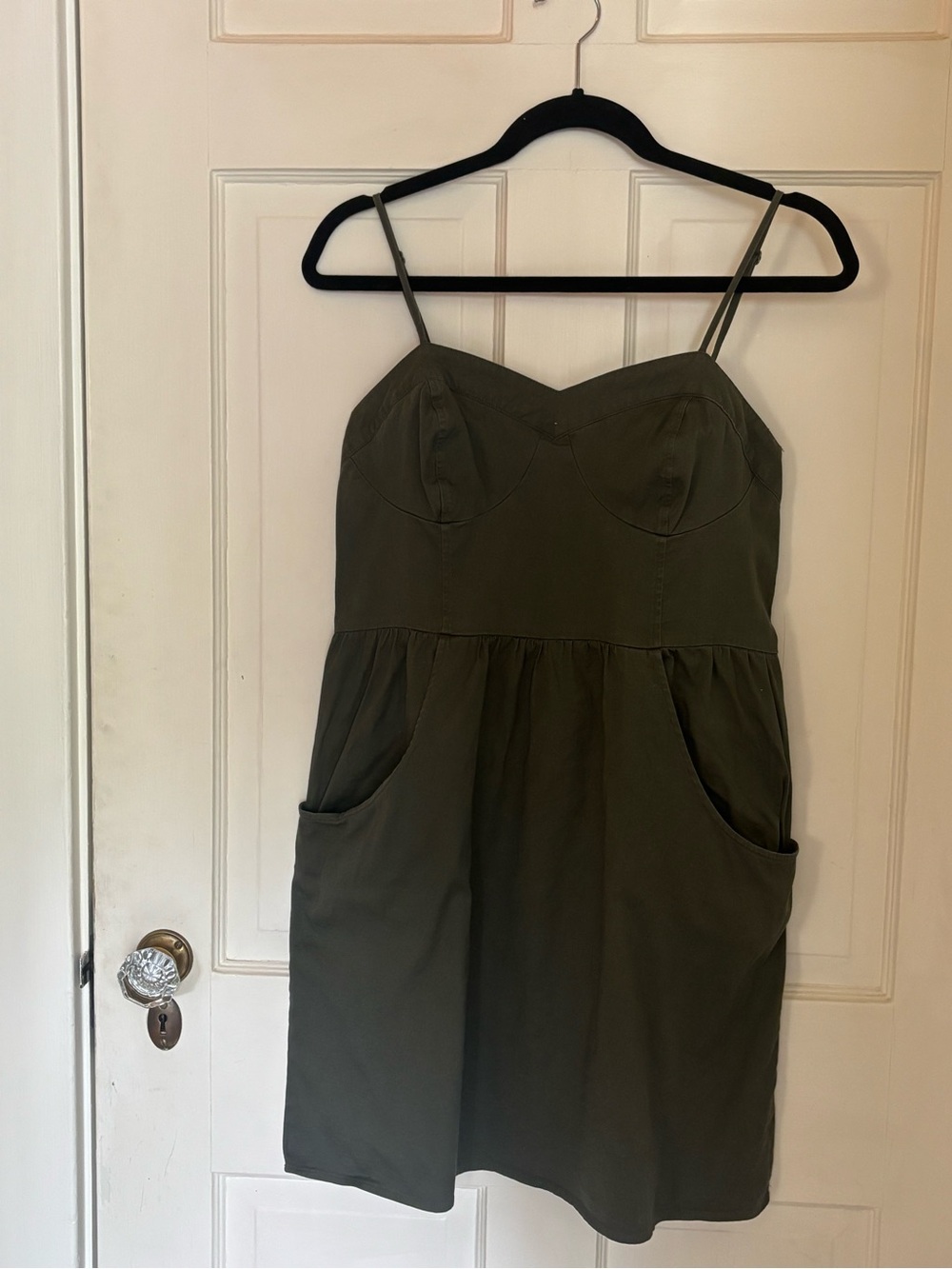 Mossimo Supply Co Olive Green Spaghetti Strap Sundress